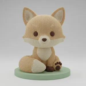 Knitted Gentle Fox Base Figure – Noah0x03