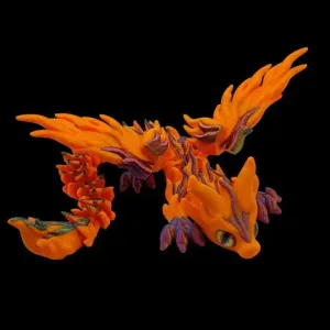 Fire Elemental Dragon Glass Eye Flexi