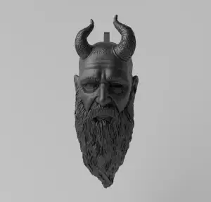 Mimir God Of War Keychain