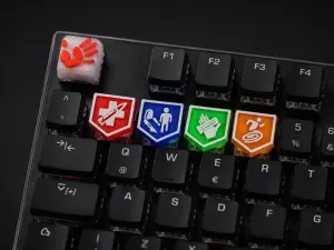 Zombie Survival Perk Keycaps – Custom Gaming Set