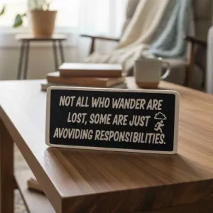 Not all who wander are lost..