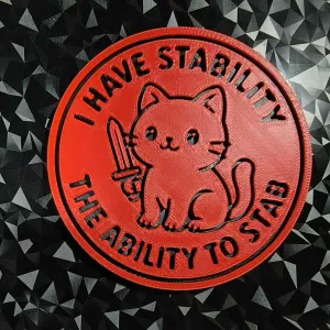 I have stability, the ability to Stab Coaster 90x4mm