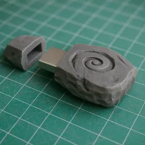 Hearthstone USB Keychain with NFC Access Chip Compartment