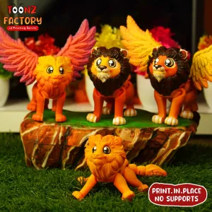CUTE FLEXI LION AND WINGED LION ARTICULATED