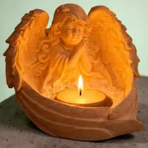 Porta-velas Anjo da Guarda (Suporte para Vela)