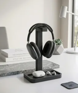 Minimalist Dual-Purpose Headphone Stand & Desk Organizer
