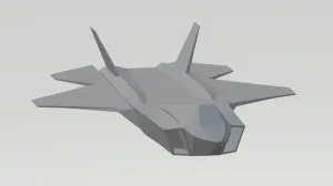Kaan Jet Fighter Lowpoly Design