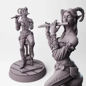 Tiefling Bard | Flute Playing Hellspawn Hero | Tabletop RPG