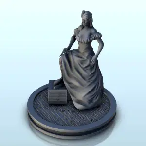 Woman in dress with gun and dynamite (15) - Old West Figure