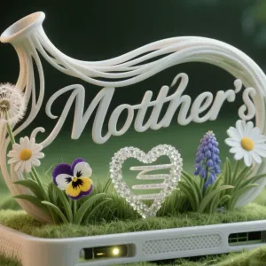 Mother's Meadow Cursive Vase V2.0 - Mother's Day Gifts