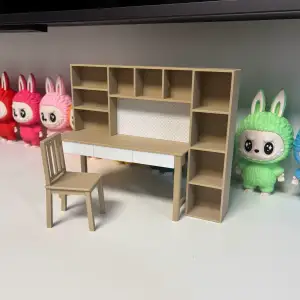 1：10书桌、书架、椅子、洞洞板微缩家具