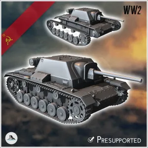 Su-76i 76mm SPG - WW2 miniatures armor war flames world two