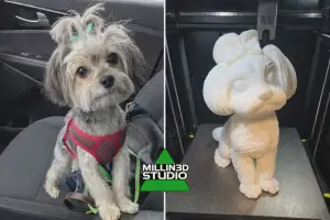 Cricket Life size Shitzu Puppy Dog Statue