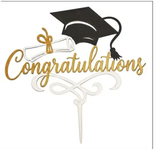 🎓 Congratulations Graduation Cake Topper