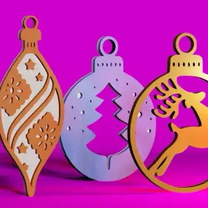 Various Christmas decorations for the tree