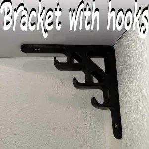 Bracket with hooks 150x150mm