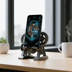 Gears of Time Phone Holder - Tech Aesthetic