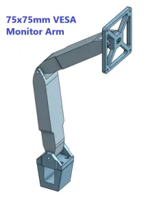 75x75mm VESA 3rd monitor arm attachment