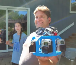 Underwater 360 Gopro rig for 8 cameras