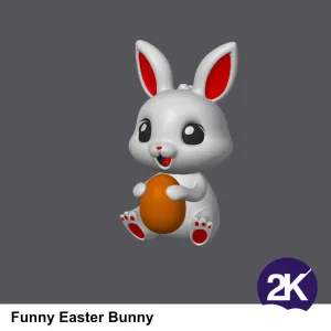 Funny Easter Bunny, for all kind of 3D printers, scalable