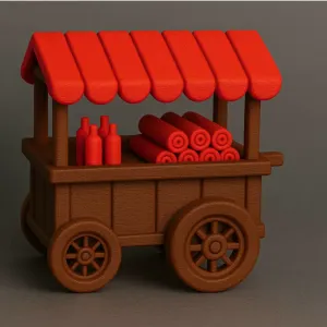 Street food cart figurine
