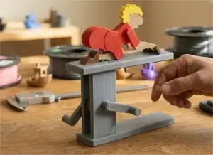The Cleaning Lady - Mechanical Kinetic Automaton