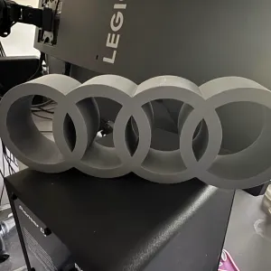 BIG Audi Logo Stand desk decor ornament office biuro RS
