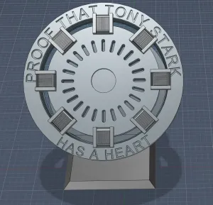 Tony Stark Heart for Amazon Alexa Echo Dot 3 Gen. Fan Art
