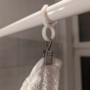 Towel hanger for IKEA curtain rod (BOTRAREN Clip)