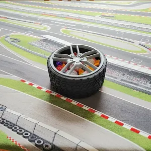 Sporty Tire & Alloy Wheel Container - Racing Style