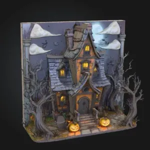 Haunted Night Manor (With optional Electrics Holder)