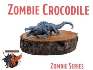 DnD TTRPG Zombie Crocodile Miniature