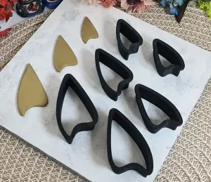 Sail shaped earring or necklace cutter for polymer clay