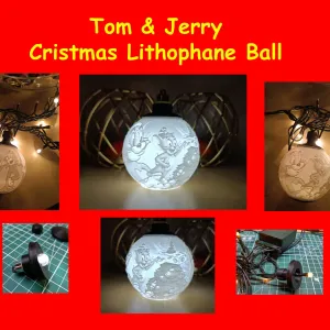Tom & Jerry Lithophane Christmas Ball