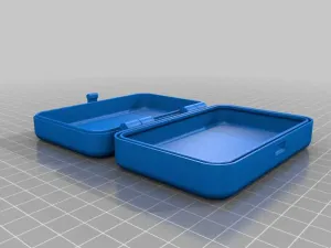 Box with clip or magnetic lock, different versions