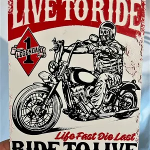 Hueforge Live to Ride Wall Art