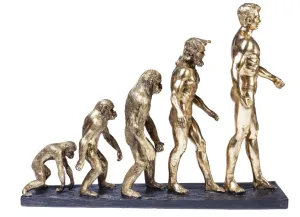 Realistic Metallic Human Evolution Sculpture 3D Model