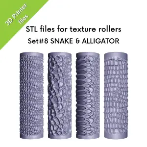 Texture Rollers for polymer clay, Snake and Alligator skin