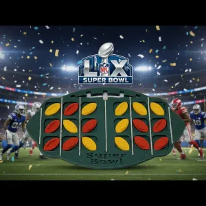 Super Bowl Tic Tac Toe dual game platform