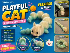 🐱 Infinity Flexi Cat – Print-in-Place Articulated Fidget