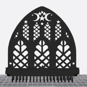 Gothic Cathedral shelf w/ Jewelry hooks.