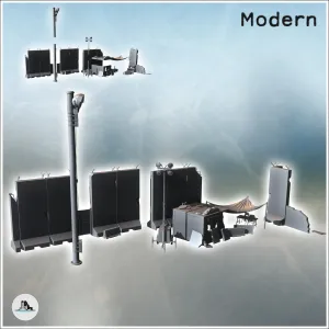 Modern checkpoint with concrete walls and control room (4) -