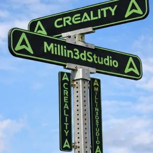 Creality and Millin3dStudio Road signs Logo