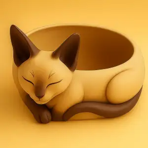 Siam cat bowl