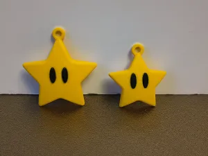Super Mario Power Star Keyring - Multipart, no CFS needed
