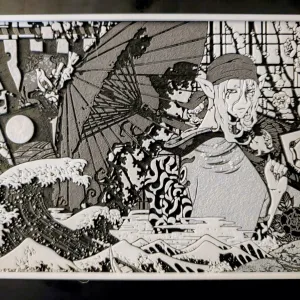 Mononoke Anime Hueforge - Wall Art Relief Sculpture