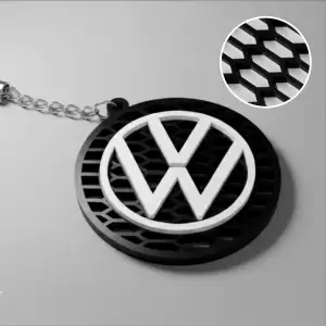 Volksvagen VW honeycomb logo keychain
