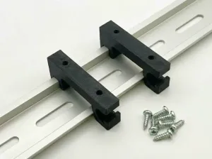 DIN Rail Mount Clip - Cable Path & Dual Mounting Holes