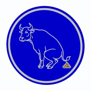 Bullshit / Bull Shitting - Allowed Traffic Sign - Wall Art