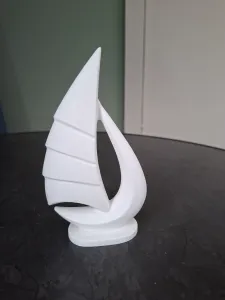 Modern Sailboat Decorative Sculpture